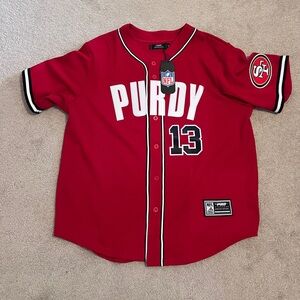 San Francisco 49ers Brock Purdy Jersey (Pro Standard) – Red/Black – XL